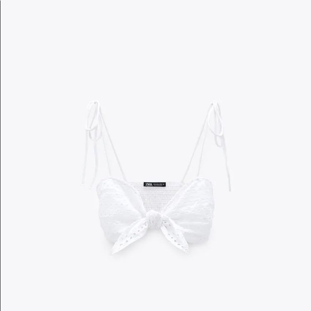 Embroidered top Zara